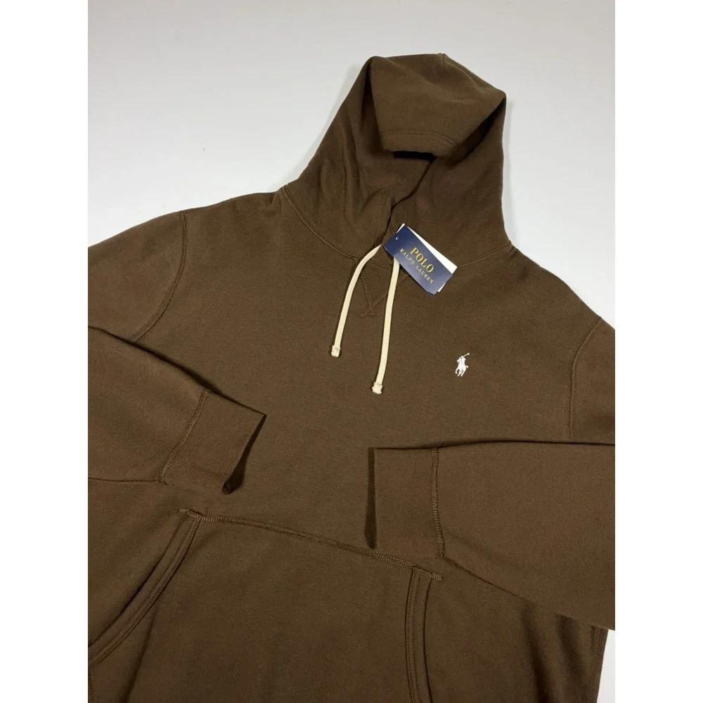 Polo Ralph Lauren Men's Size XL Brown Fleece Cotton Hoodie Pullover NWT $138